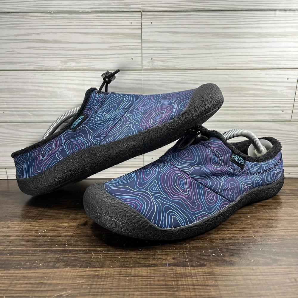 Keen Howser III Slide Topographic Pattern Women's Blue Black Shoes - W 8.5 - Picture 3 of 9